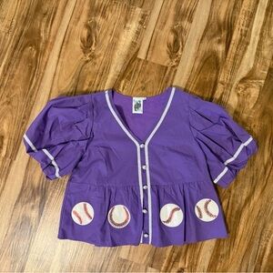Purple Baseball Top